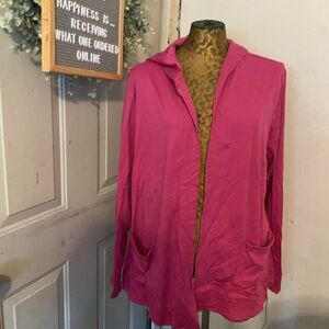 Pink Isaac Mizrahi Live Pink Knit Cardigan Size XL